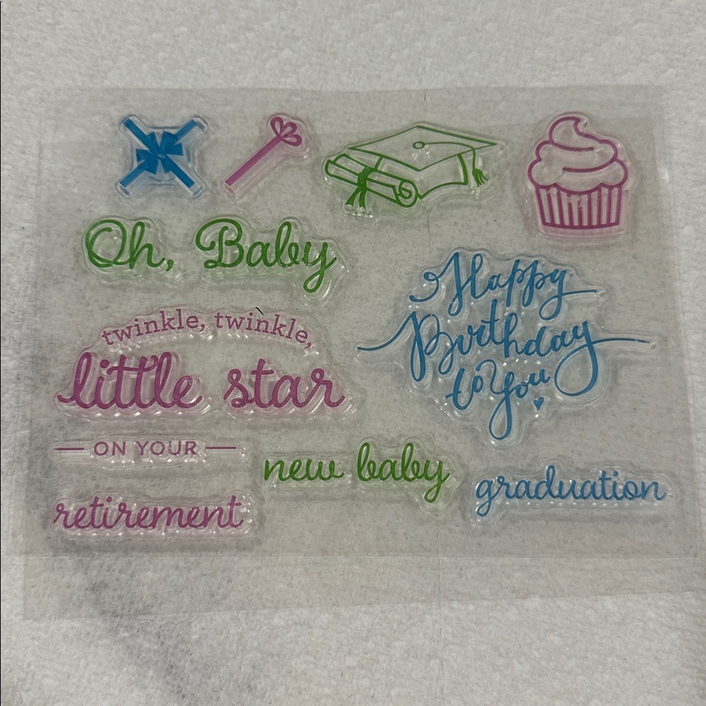 Clear Stamp Collection with Floral and Sentiment Designs - Picture 9 of 12